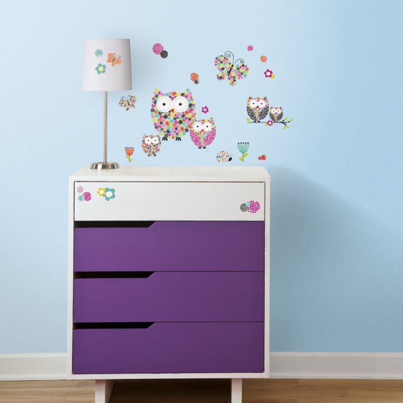 Sticker PRISMA HIBOU coloris multicolore