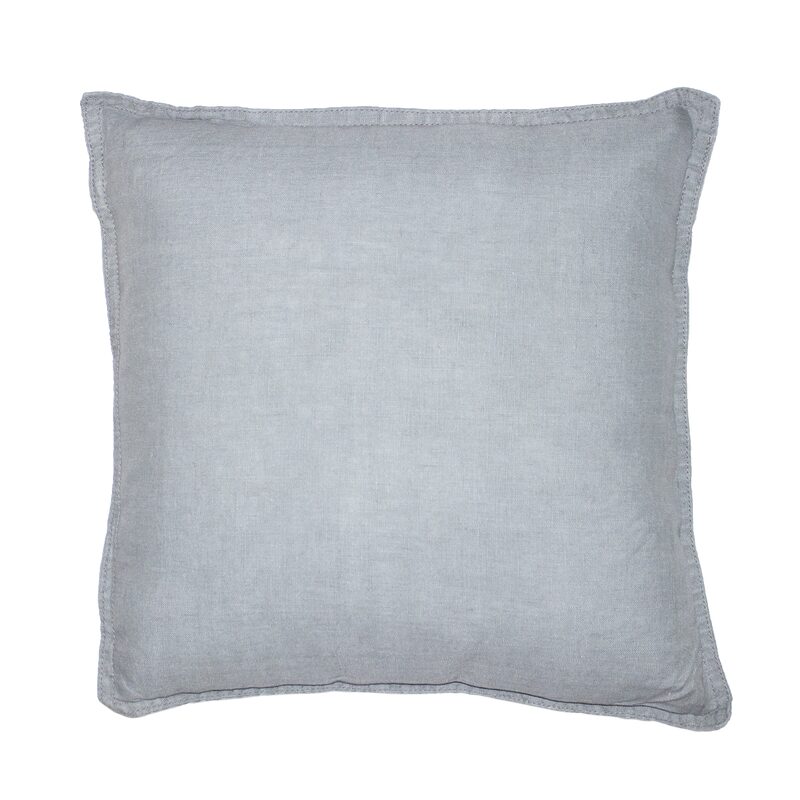 Coussin LEINNEN coloris gris 40 x 40 cm