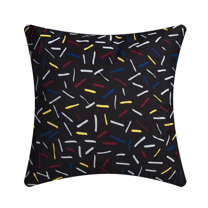 Coussin KARSAK coloris noir 45 x 45 cm