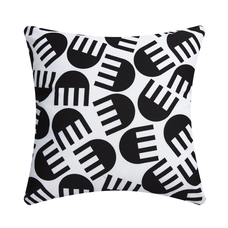 Coussin COMB coloris blanc 45 x 45 cm