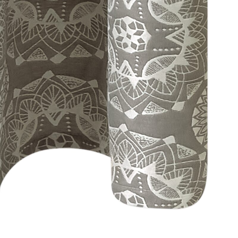 Rideau MANDALA coloris gris 140 x 260 cm