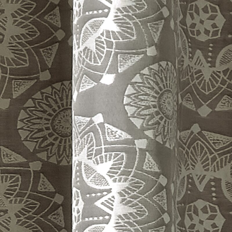Rideau MANDALA coloris gris 140 x 260 cm