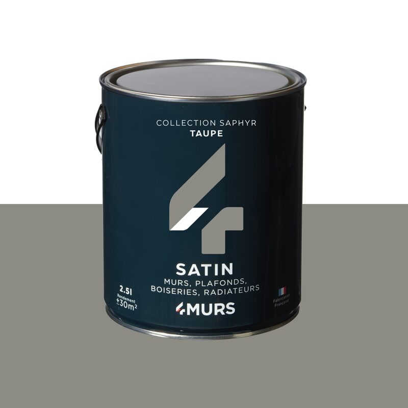 Peinture Multi-supports SAPHYR Alkyde taupe Satiné 2,5 L