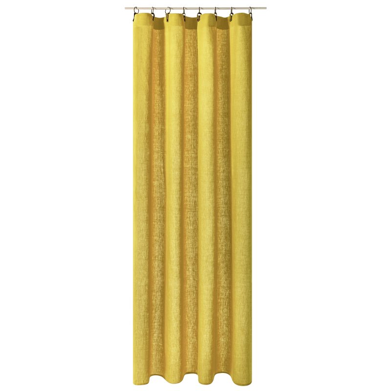 Rideau Lin LEINNEN coloris jaune moutarde 140 x 250 cm