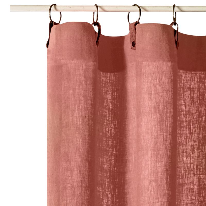Rideau Lin LEINNEN coloris rose corail 140 x 250 cm