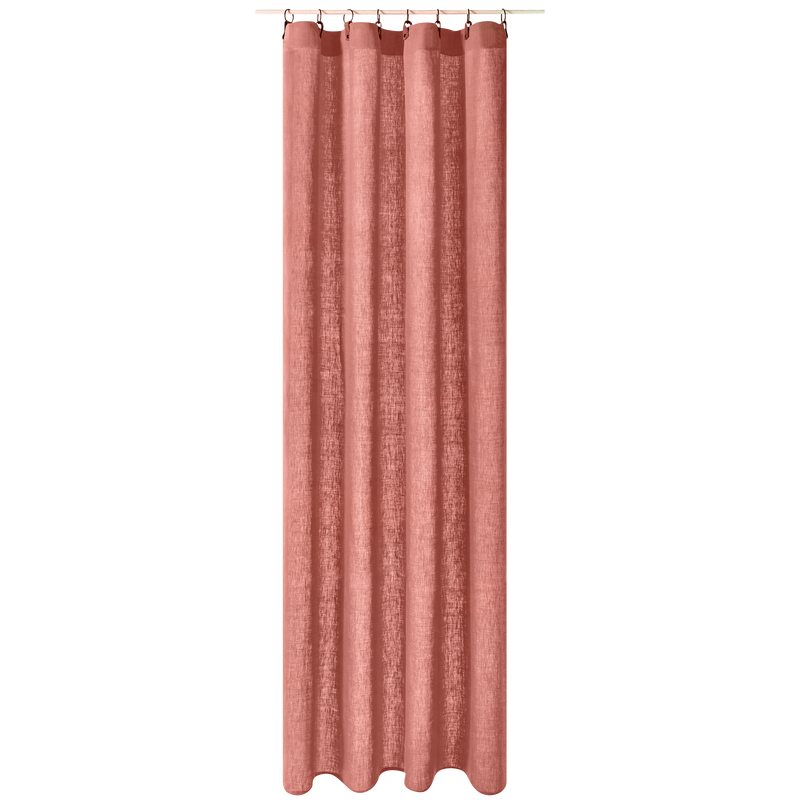 Rideau Lin LEINNEN coloris rose corail 140 x 250 cm