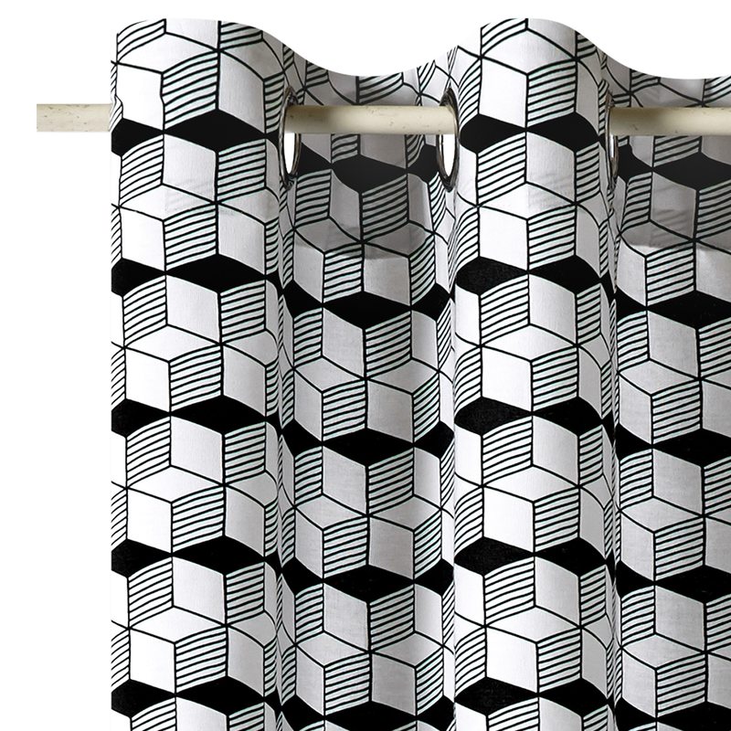 Rideau CUBIX coloris noir 140 x 240 cm