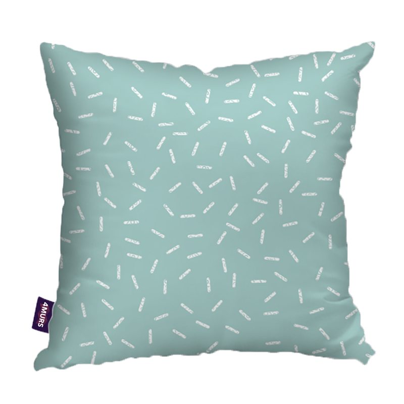 Coussin FUNNY PILLS coloris bleu 45 x 45 cm