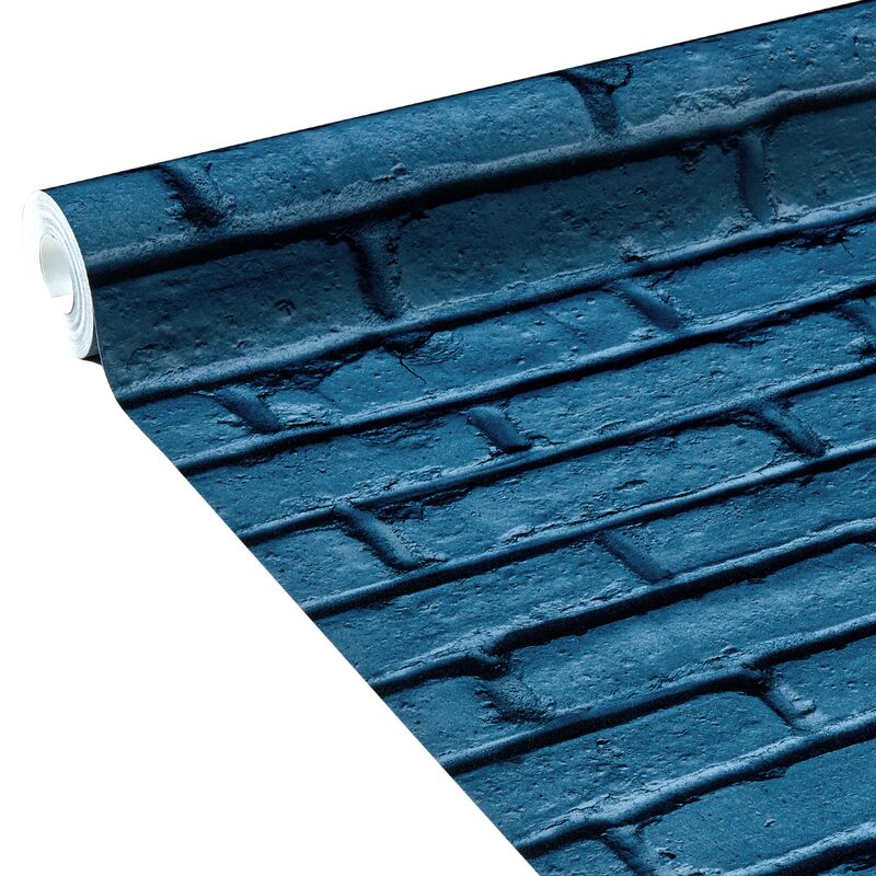 Papier peint intissé JEFFERSON coloris bleu gris