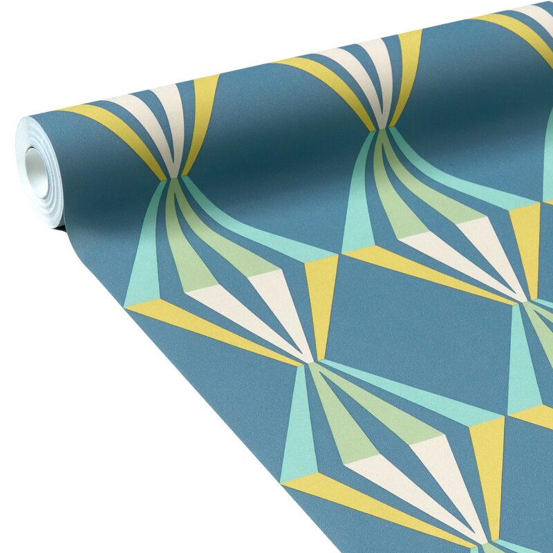 Papier peint intissé ARYA coloris bleu marin
