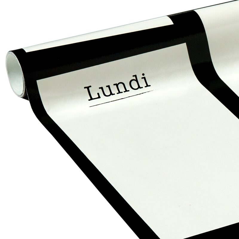 Papier peint intissé TABLEAU BLANC SEMAINIER coloris blanc