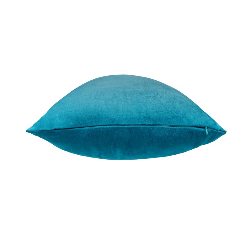 Coussin VELVET coloris bleu paon 45 x 45 cm