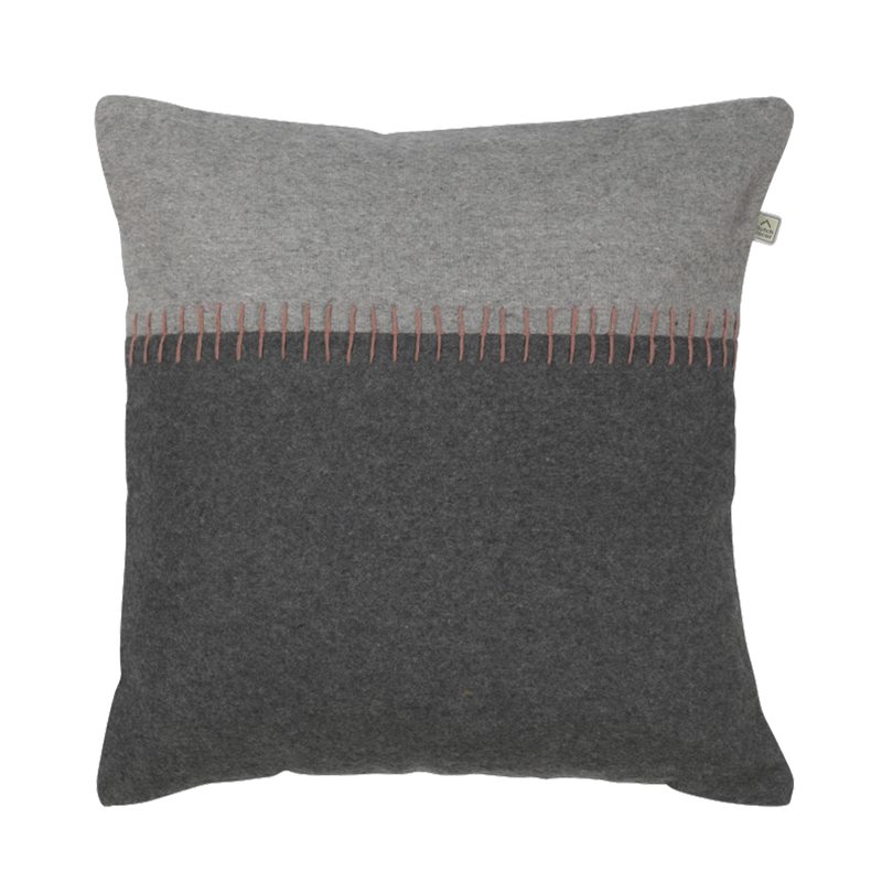 Coussin GIMSO coloris gris acier 45 x 45 cm