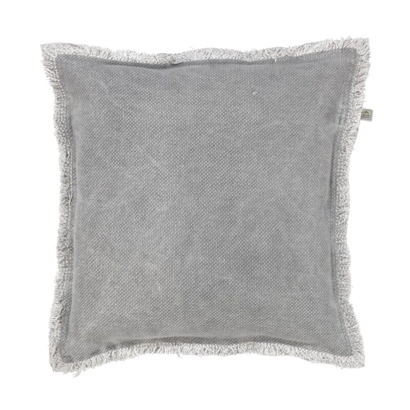 Coussin BURTA coloris gris perle 45 x 45 cm