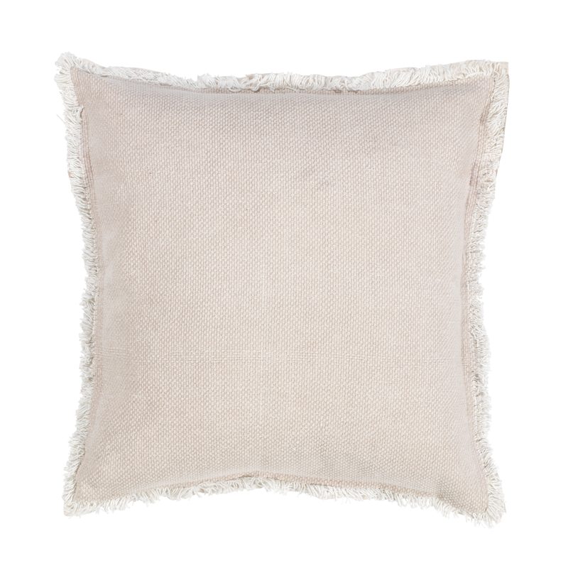Coussin BURTA coloris rose pastel 45 x 45 cm