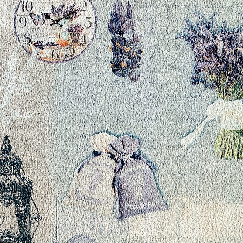 Papier peint LAVANDULA coloris parme
