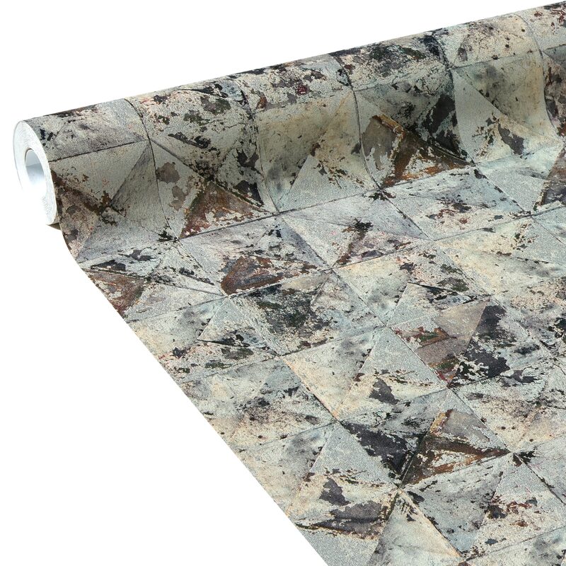 Papier peint intissé MORRIS coloris gris bleuté