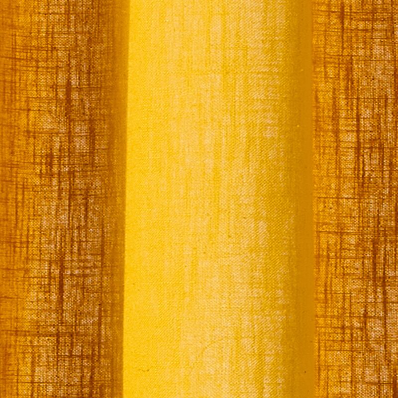 Rideau LINO coloris jaune moutarde 135 x 260 cm