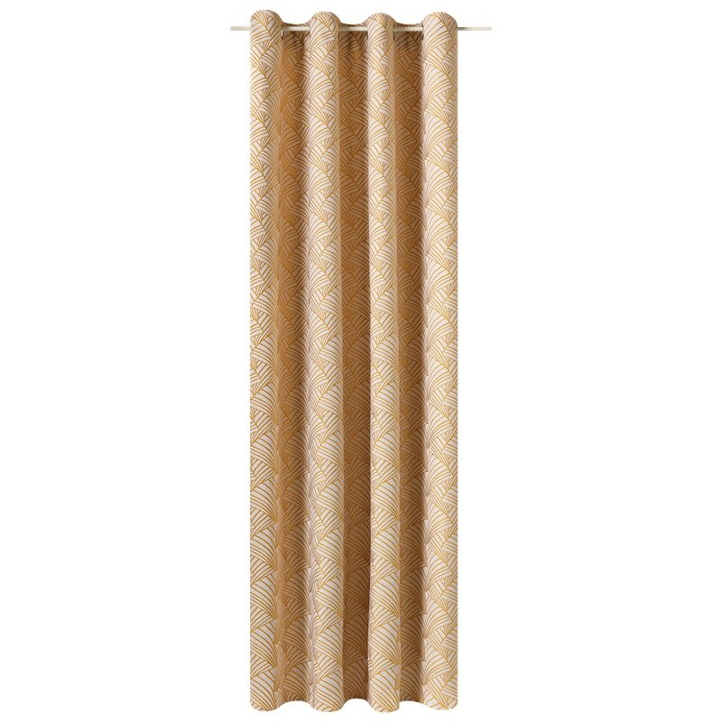 Rideau ARDECCO coloris jaune moutarde 135 x 250 cm