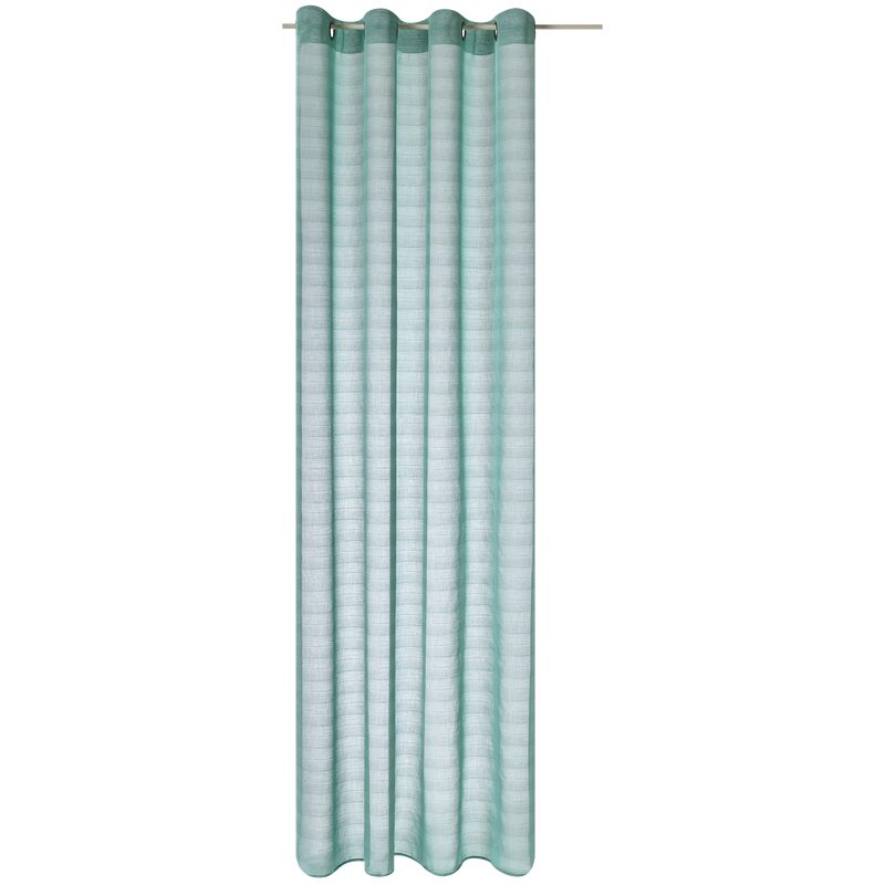 Voilage FLOT BLEU coloris menthe glacée 145 x 240 cm