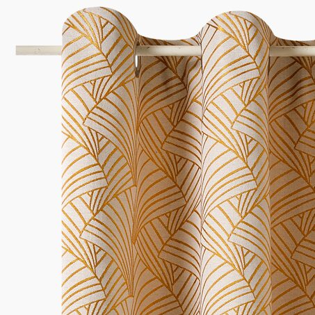 Rideau ARDECCO coloris jaune moutarde 135 x 250 cm