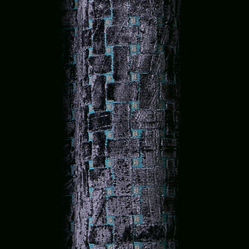 Rideau LABYRINTHE coloris bleu pétrole 135 x 260 cm