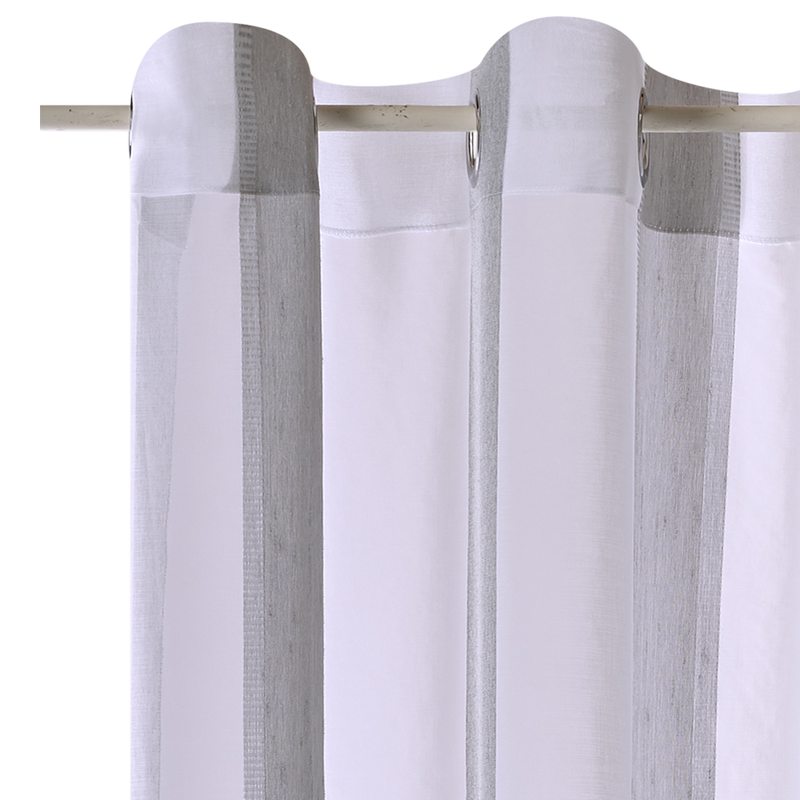 Voilage Lin PODIUM coloris gris perle 140 x 260 cm