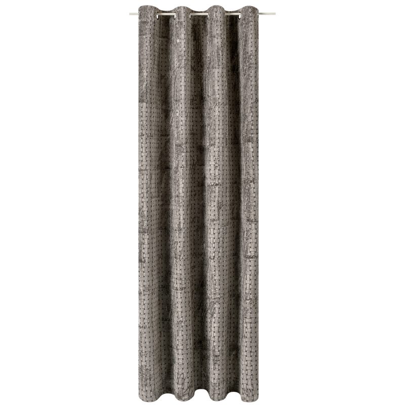 Rideau LABYRINTHE coloris beige grise 135 x 260 cm