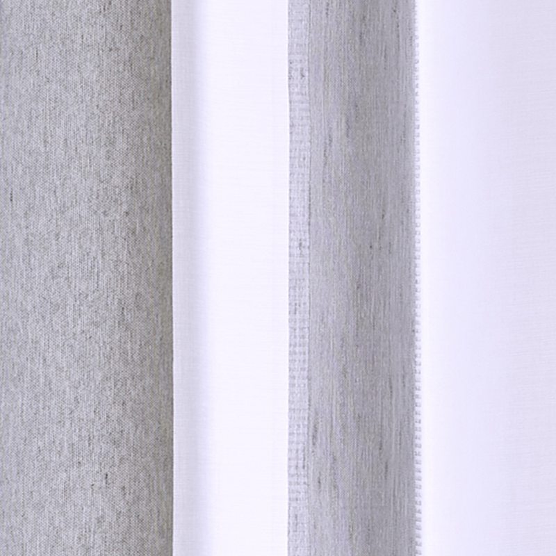 Voilage Lin PODIUM coloris gris perle 140 x 260 cm