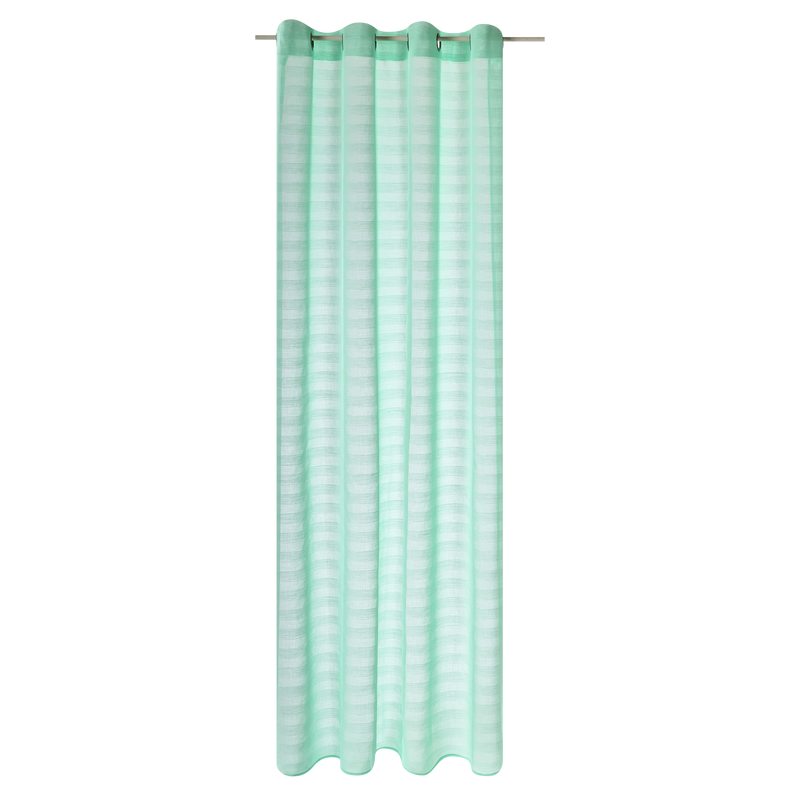 Voilage FLOT BLEU coloris vert eau 145 x 240 cm
