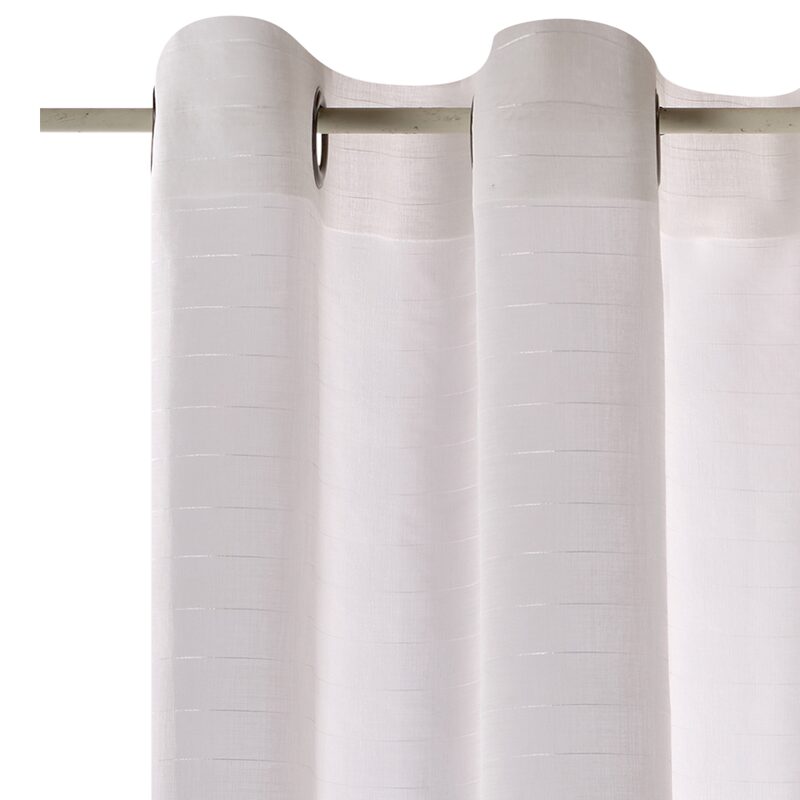 Voilage FLOT BLEU coloris champagne 145 x 240 cm