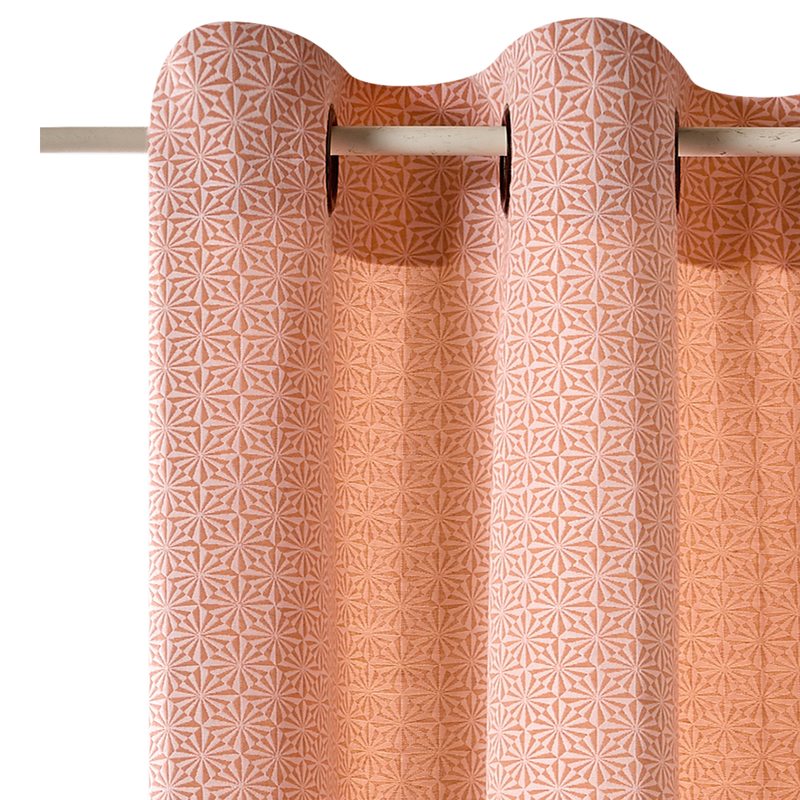 Rideau EXALTO coloris corail 135 x 240 cm