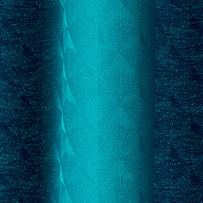 Rideau EVENTAIL coloris bleu pétrole 140 x 260 cm