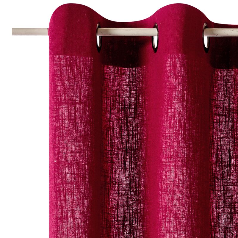 Rideau LINO coloris rouge bordeaux 135 x 260 cm