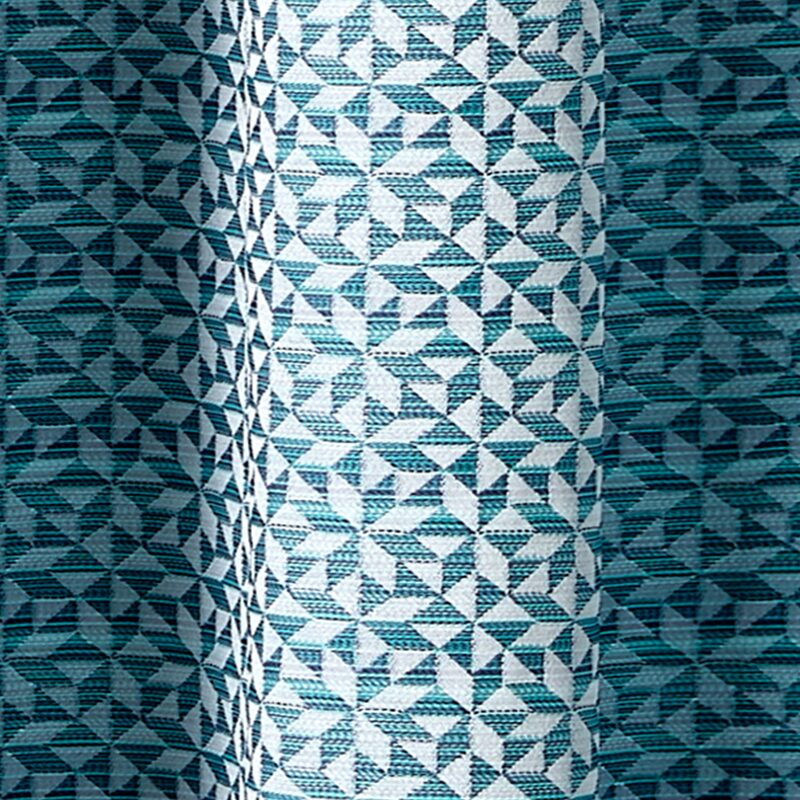 Rideau GEOCITY coloris bleu pétrole 145 x 240 cm