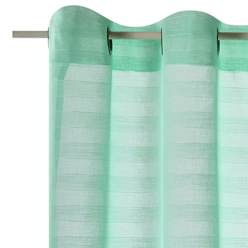 Voilage FLOT BLEU coloris vert eau 145 x 240 cm