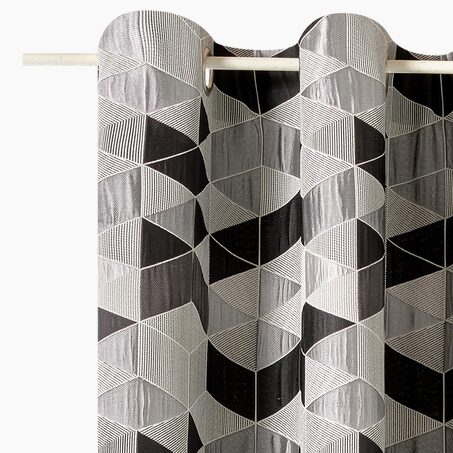 Rideau ARLETTY coloris gris 135 x 250 cm