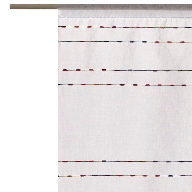 Vitrage Lin RAINBOW coloris blanc 58 x 120 cm