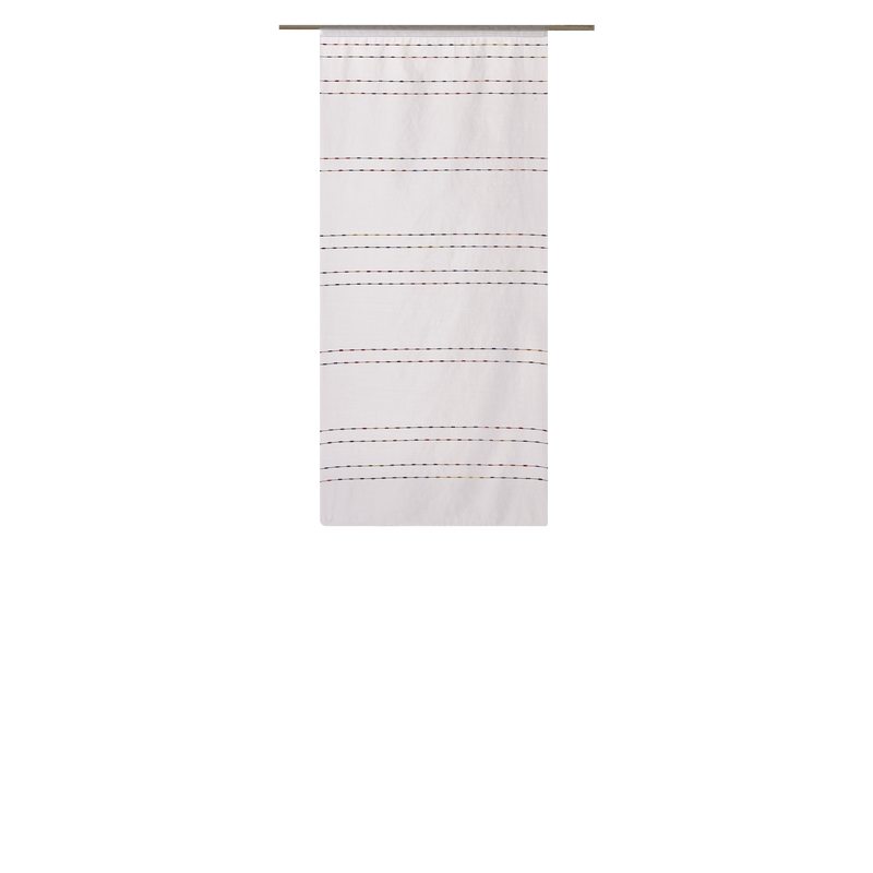 Vitrage Lin RAINBOW coloris blanc 58 x 120 cm