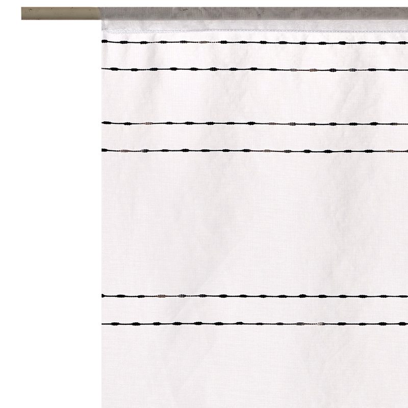 Vitrage Lin RAINBOW coloris blanc 58 x 120 cm