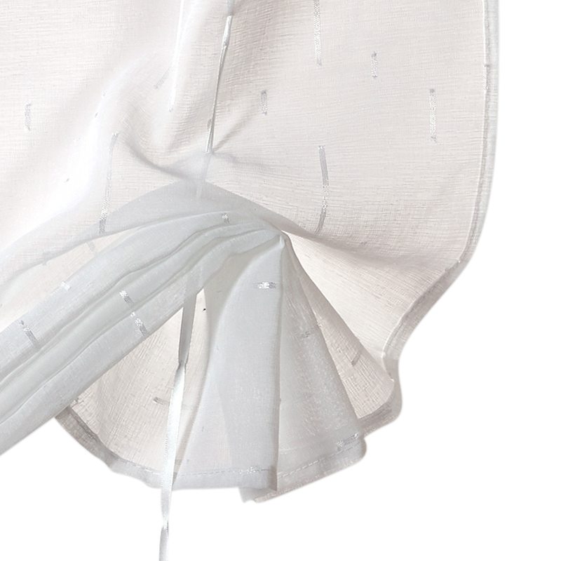 Vitrage FILAMENT coloris blanc 90 x 200 cm