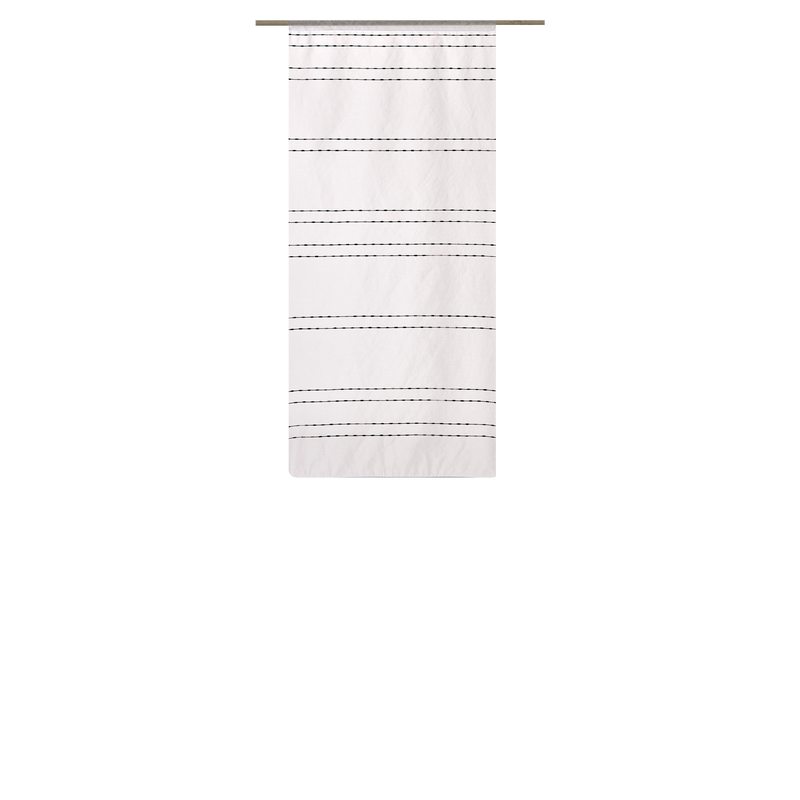 Vitrage Lin RAINBOW coloris blanc 58 x 120 cm