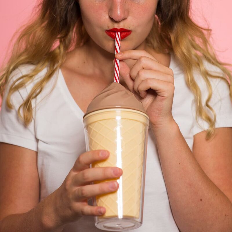 Verre MILKSHAKE CHOCOLAT coloris chocolat