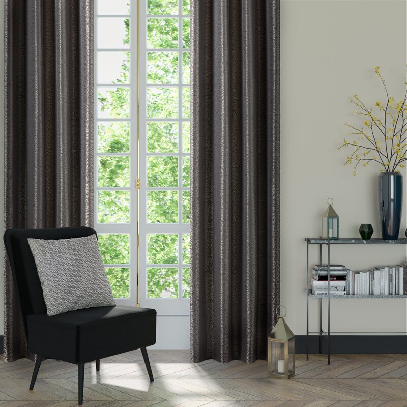 Rideau SULLY coloris gris 135 x 240 cm