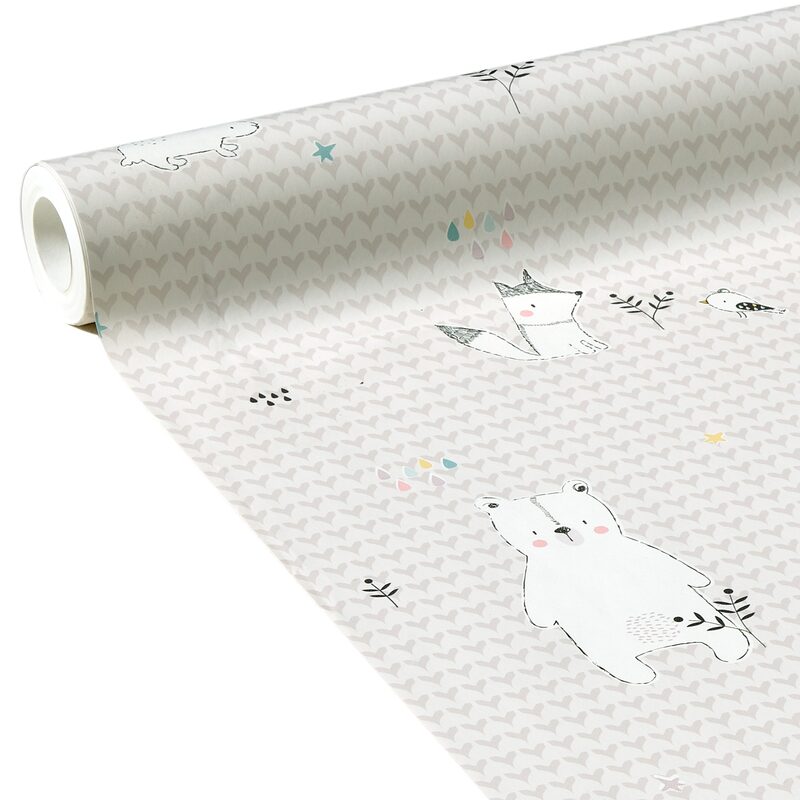Papier peint intissé ORSO coloris blanc