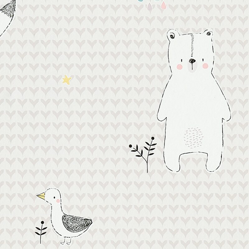 Papier peint intissé ORSO coloris blanc