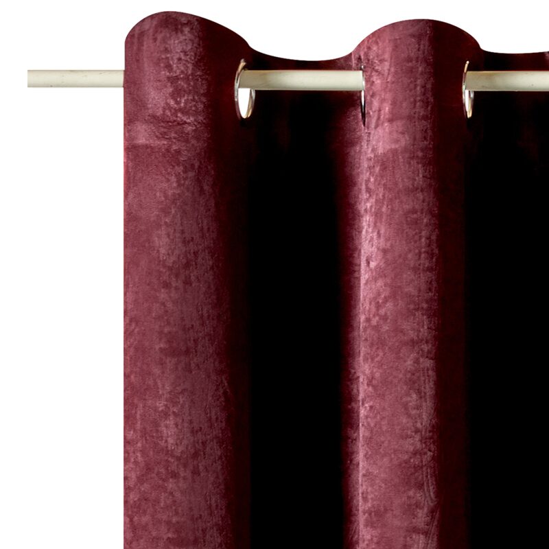 Rideau GRAZIA coloris rouge bordeaux 140 x 240 cm