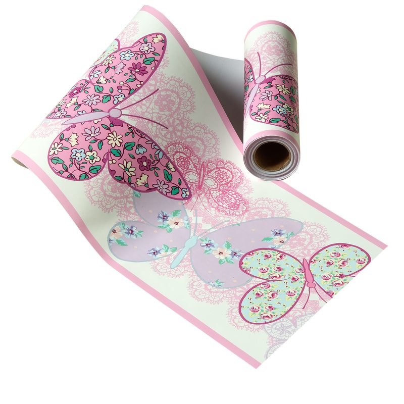 Frise vinyle ELIZE coloris rose guimauve