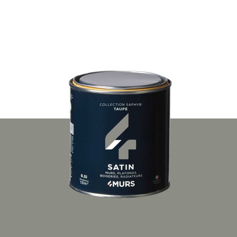 Peinture SAPHYR Alkyde taupe Satiné 0,5 L