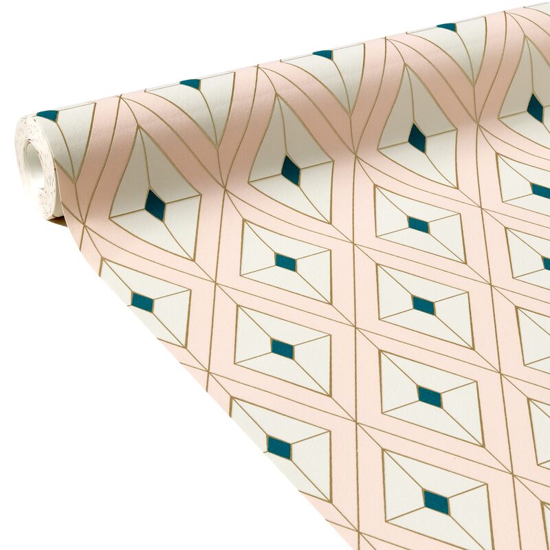 Papier peint intissé NAYADA BY E. RIVASSOUX coloris rose poudré